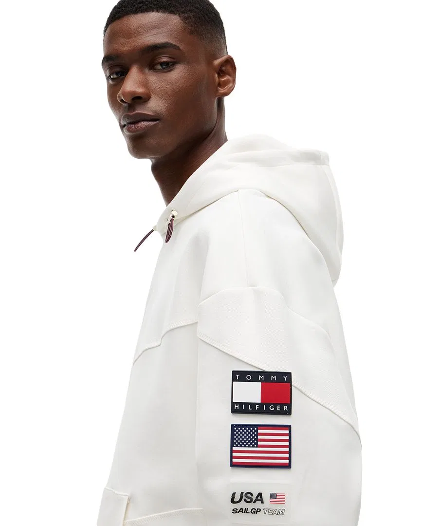 Худи с капюшоном, свободного кроя Stealth Tommy Hilfiger, Ecru — фото 3
