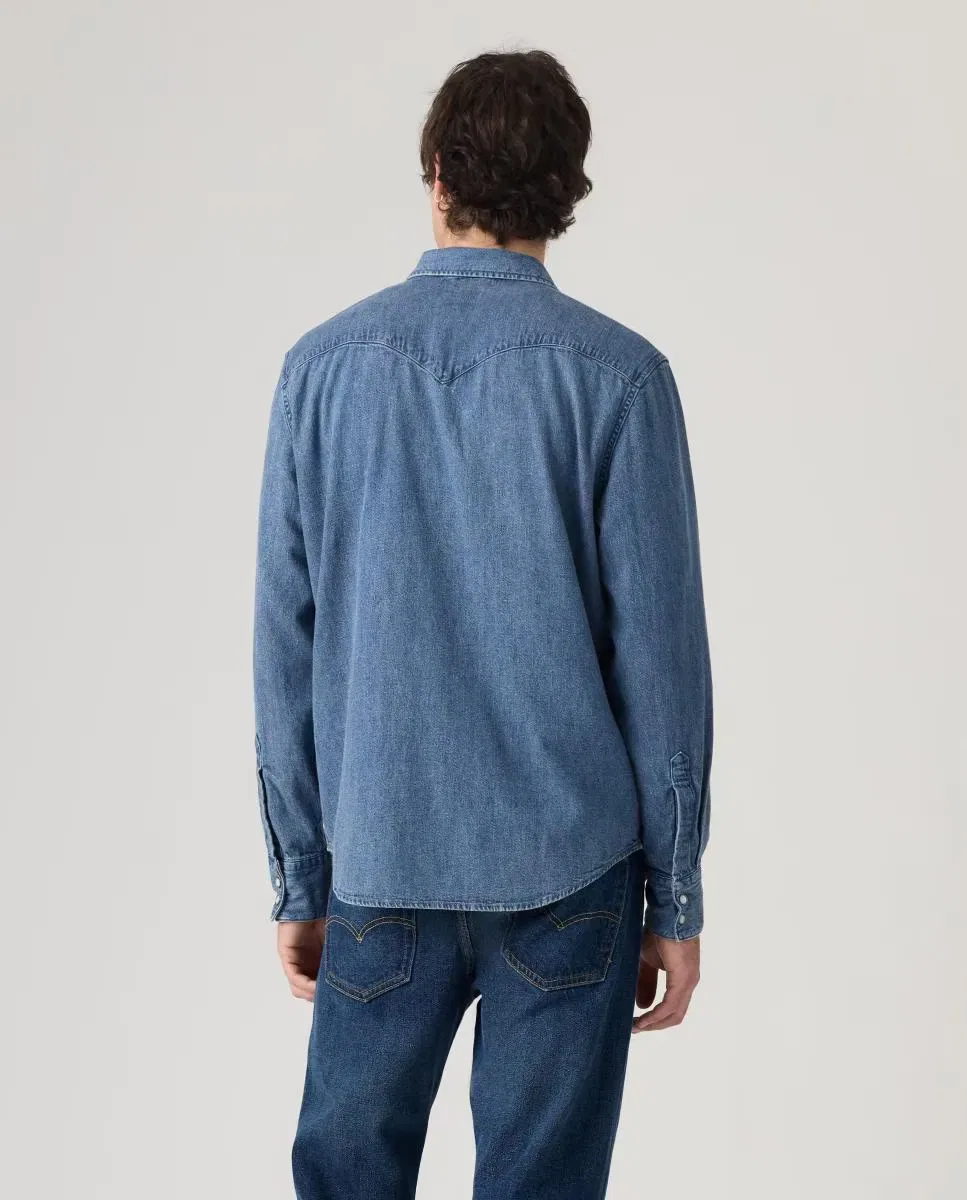 Мужская джинсовая рубашка с длинным рукавом Levi's, Azul — фото 2