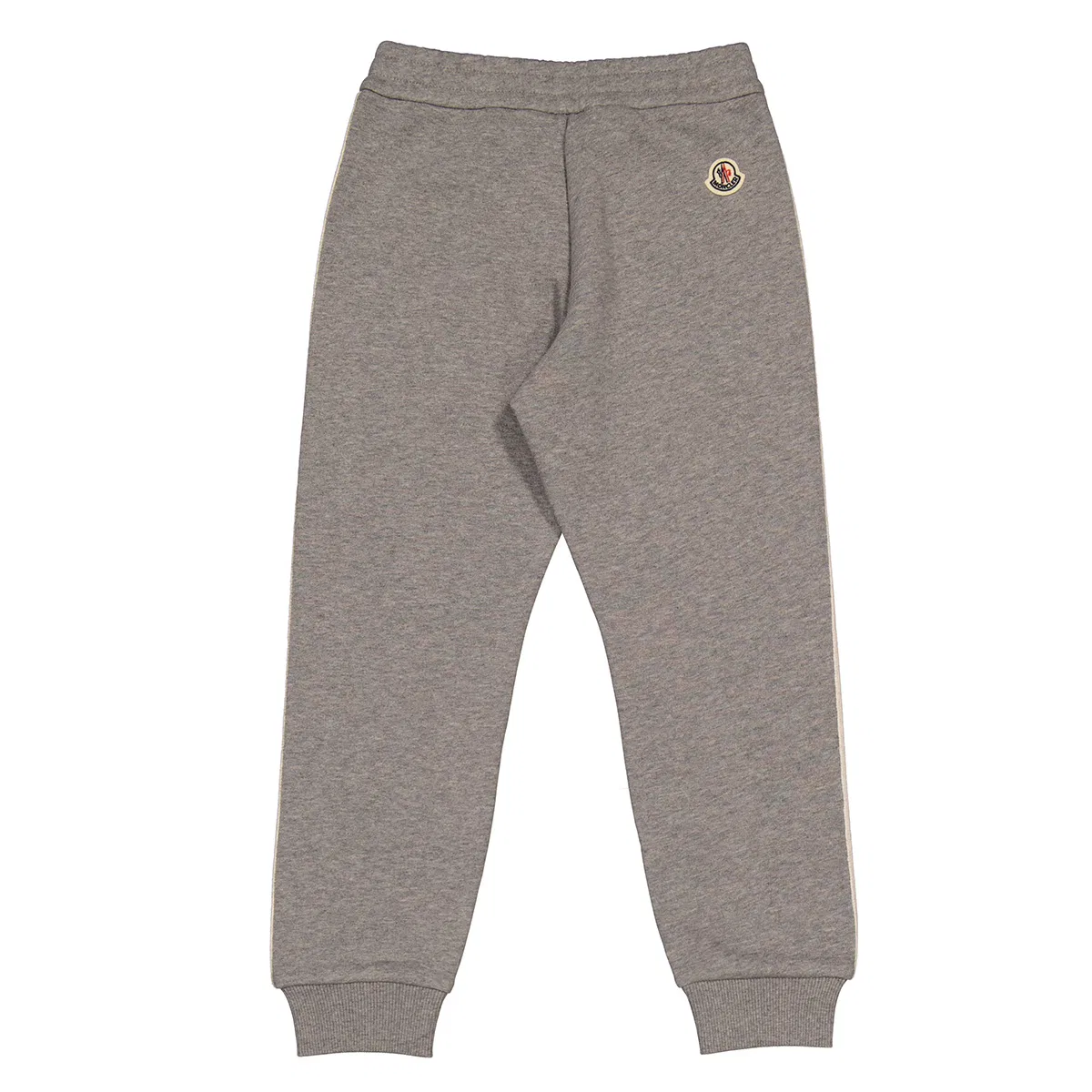Детские спортивные штаны из хлопка с логотипом Boys Light Grey Logo Stripe Cotton Joggers Moncler, Light Grey — фото 2