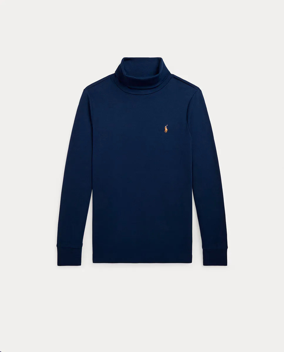 

Хлопковая футболка для мальчика темно-синего цвета Polo Ralph Lauren, темно-синий