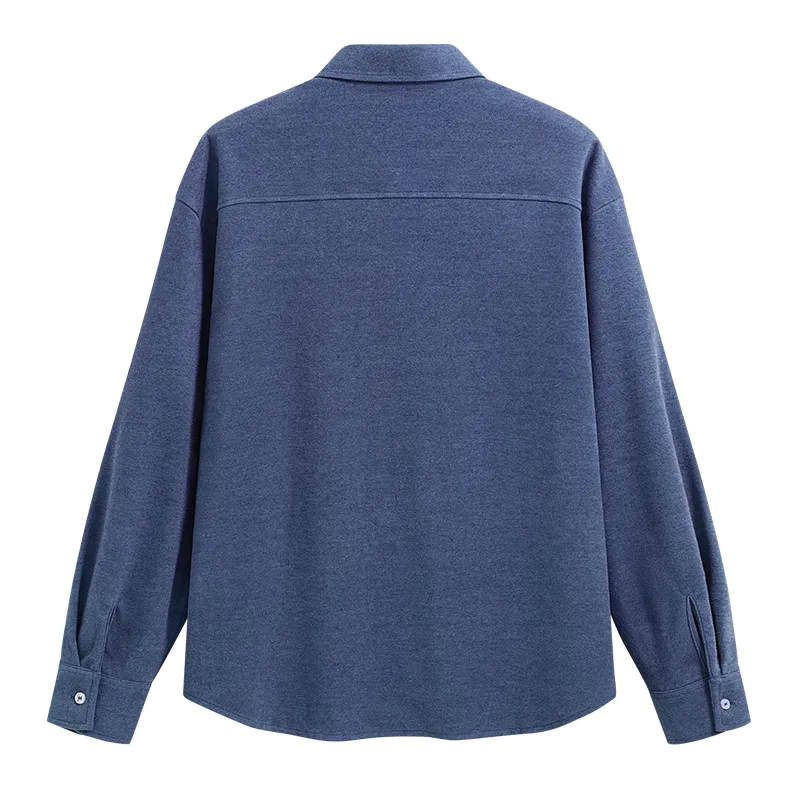 Детская рубашка с лацканами утепленная MINISO, Heather Gray (B Hearty Chest Logo) — фото 4