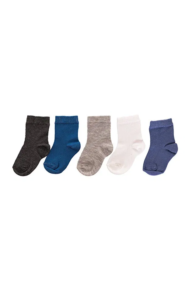 Детские носки для мальчиков хлопковые 5-парные HelloBaby Ebebek Hello Baby, Gray — фото 2