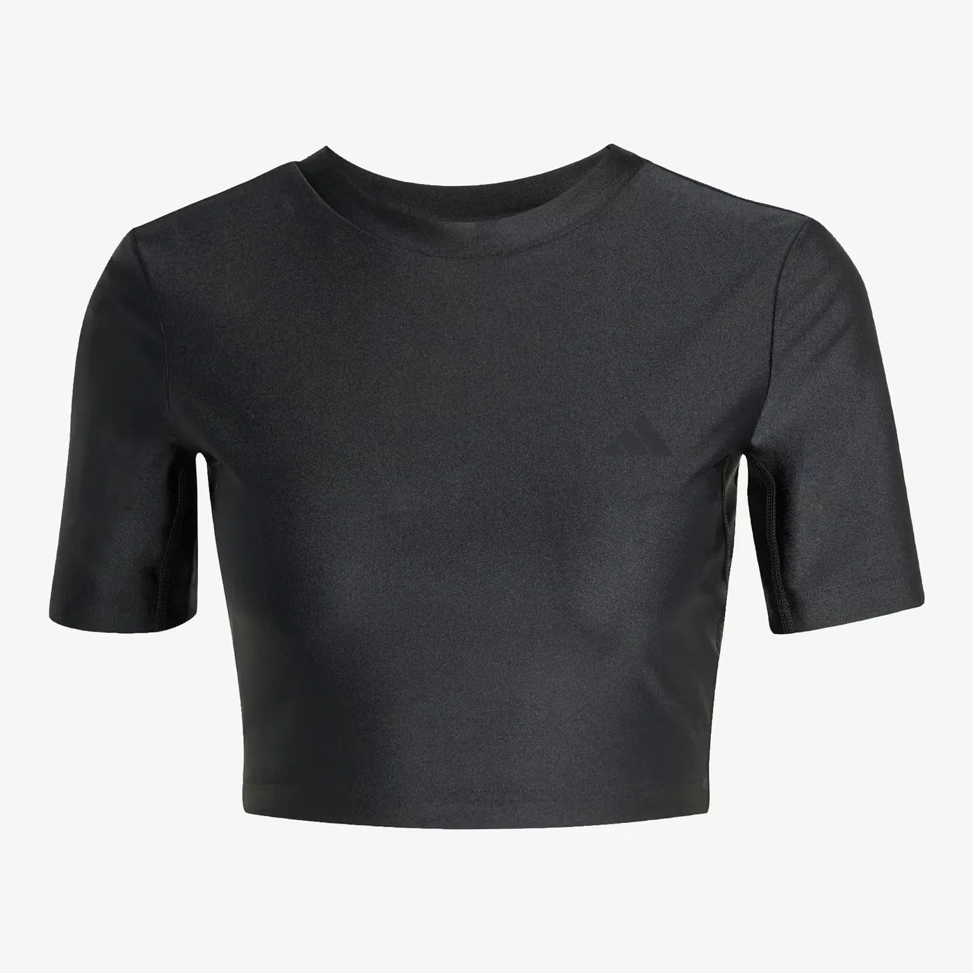 Футболка укороченная с блеском Workout Essentials Adidas, черный