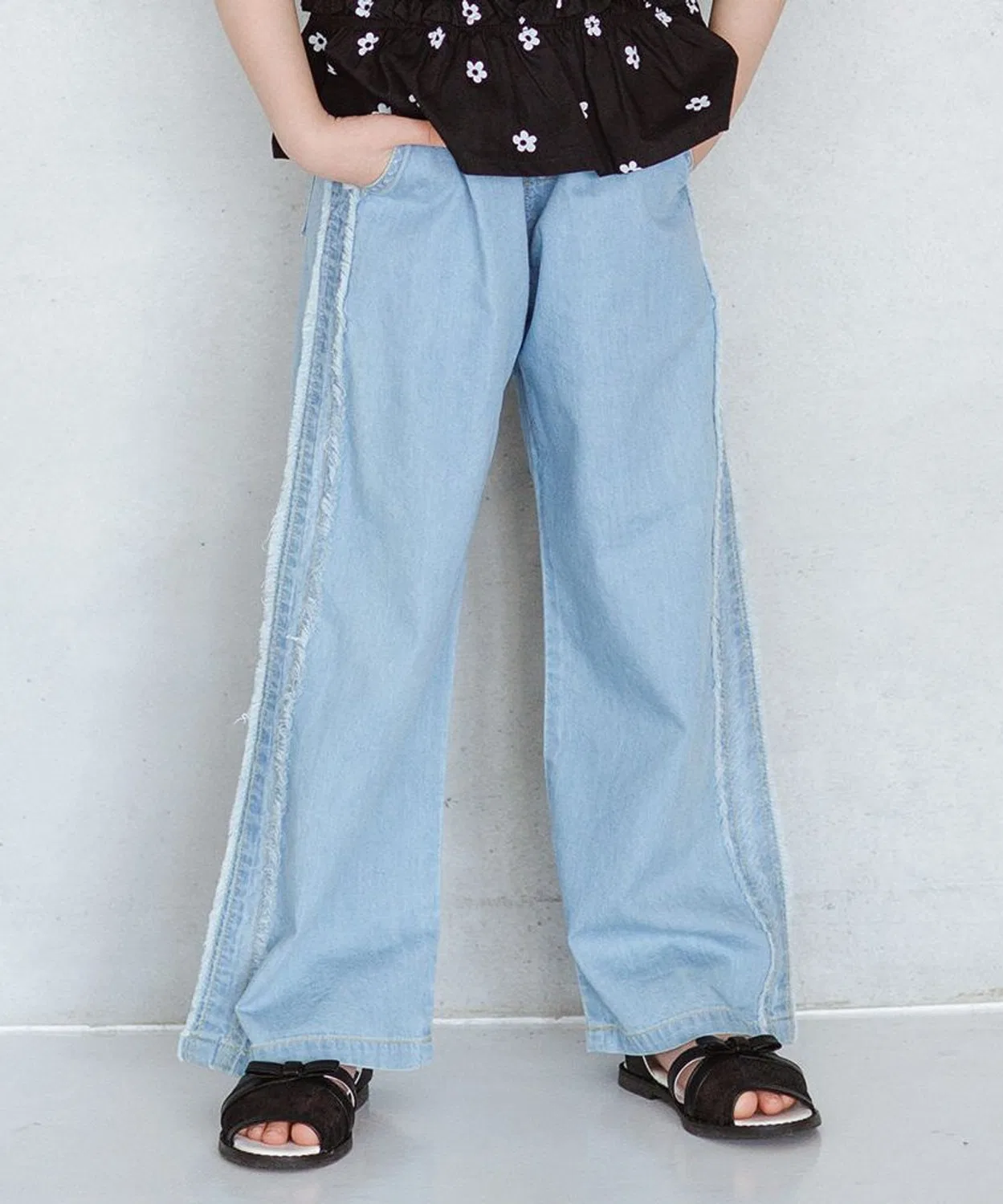 Детские джинсовые брюки с длинным рукавом модель Light Denim, branshes, Sax Blue
