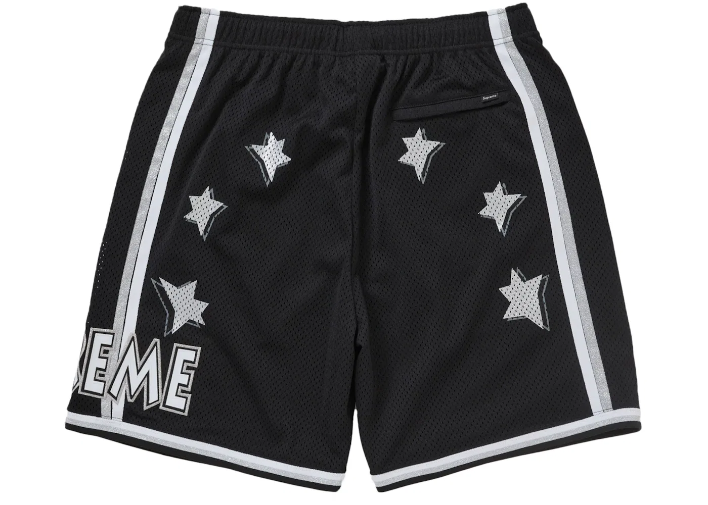 Мужские шорты баскетбольные с сетчатой тканью Supreme All Star Basketball Short (SS25), Black — фото 3