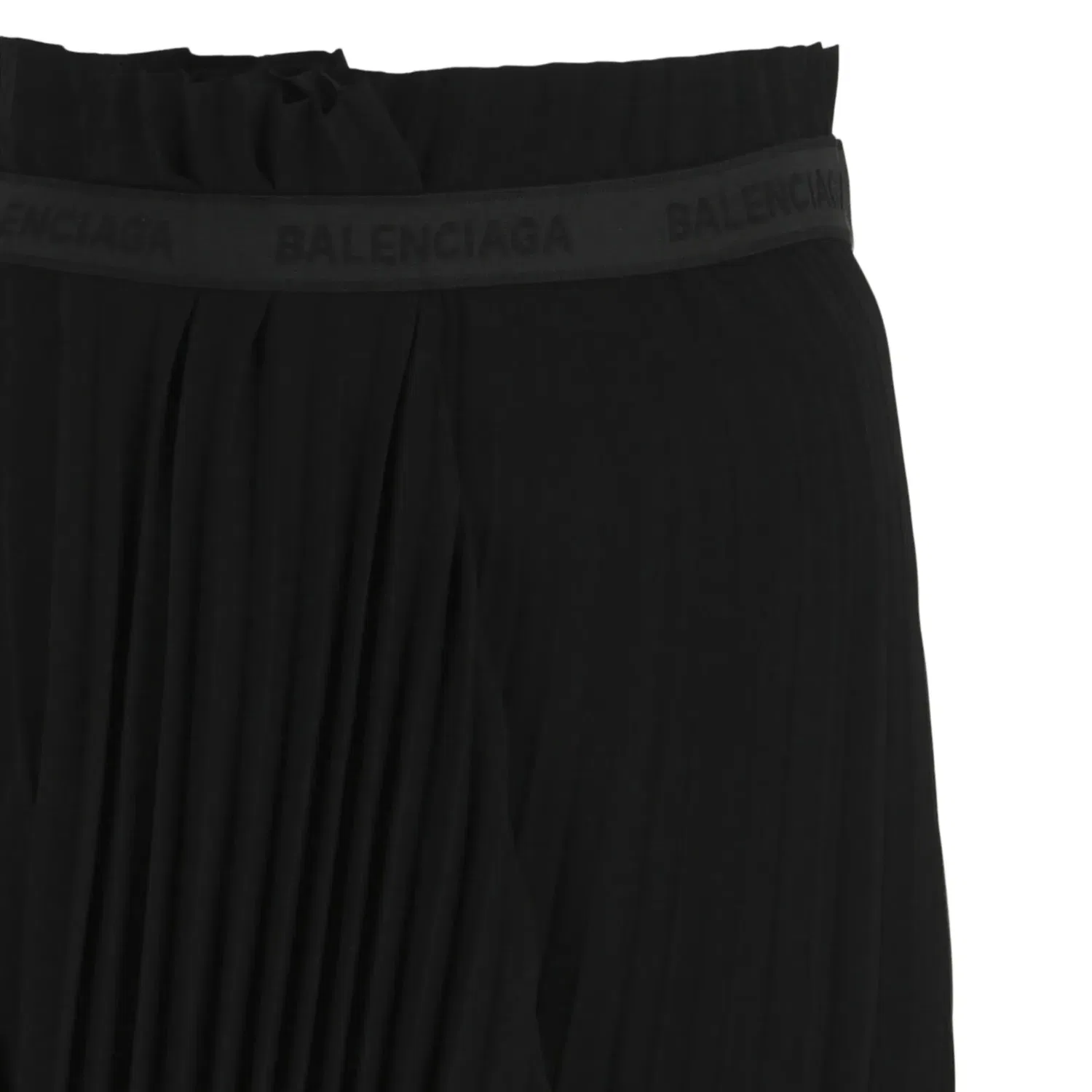Асимметричная юбка Balenciaga с плиссировкой, черный — фото 3
