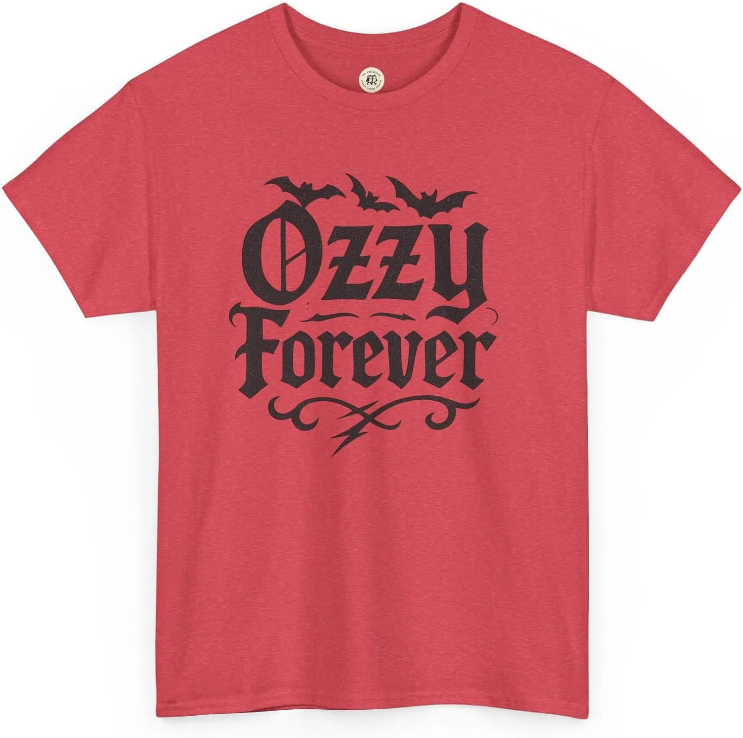 Футболка с принтом летучей мыши Ozzy Forever Sabbath, Heather Red — фото 3