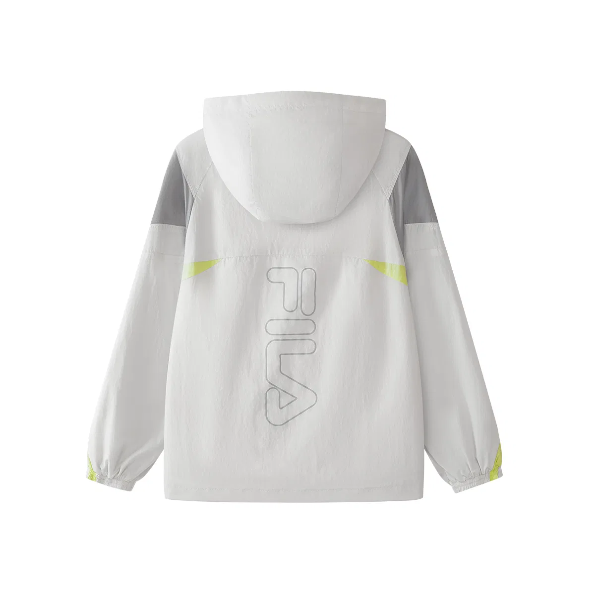 Детская кофта с капюшоном, тонкая, Light Clear Gray, Tops Hooded Non Detachable Thin, FILA KIDS — фото 3