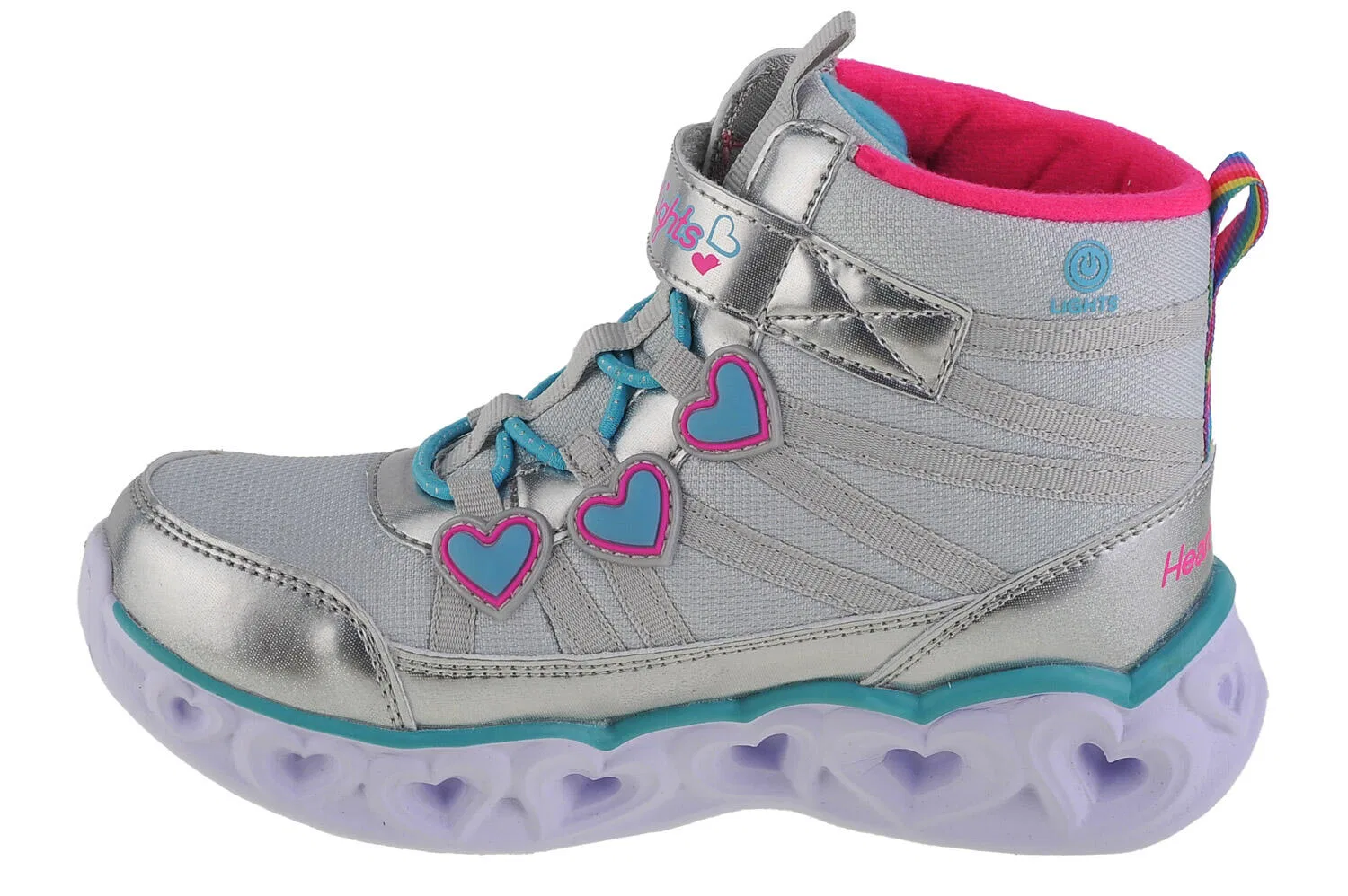 Детские зимние ботинки Sweetheart Lights Skechers, Silver — фото 2