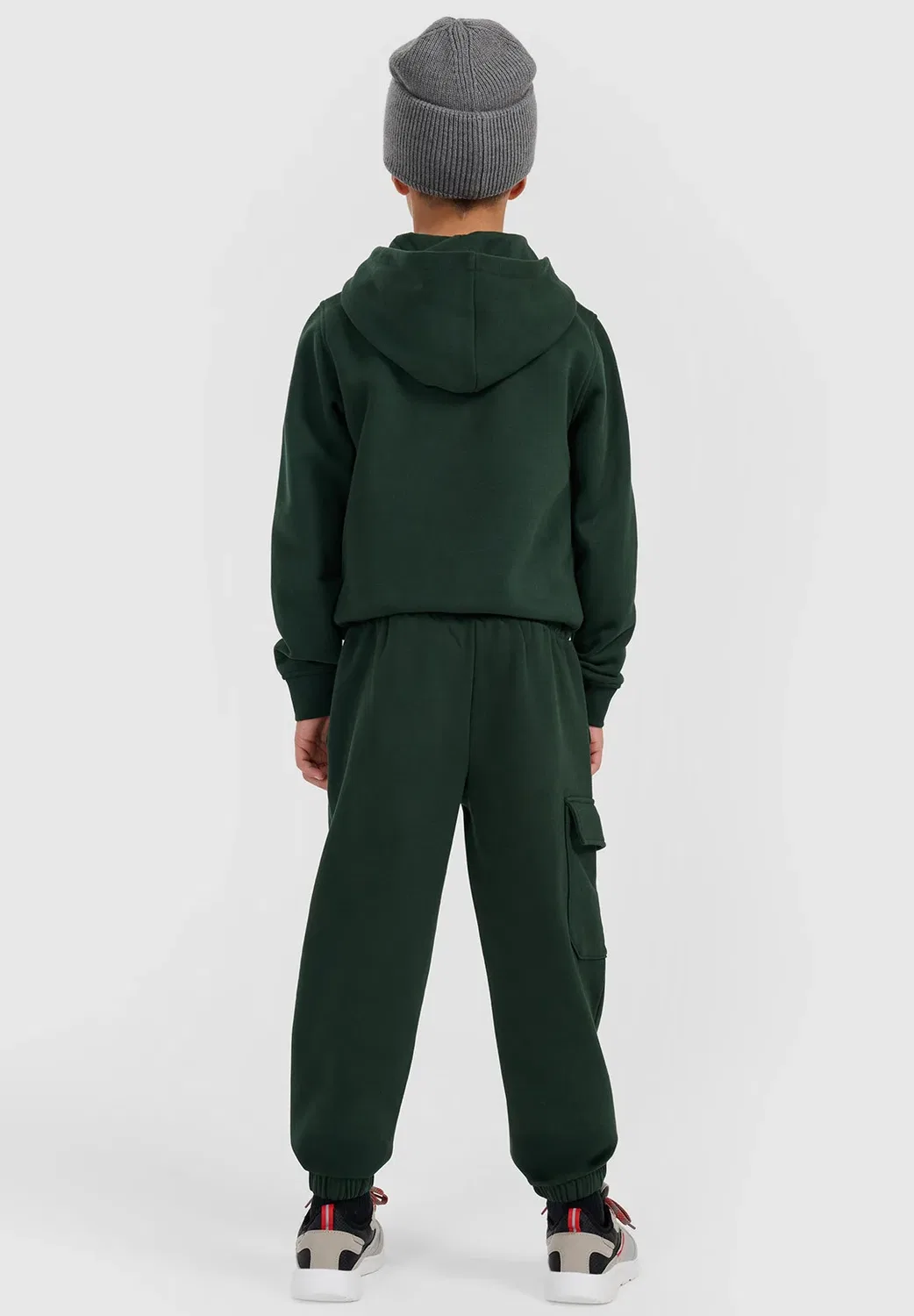 Spodnie dresowe joggery chłopięce - zielone 164 (13-14 лат) - спортивные штаны 4F, Dark Green — фото 3