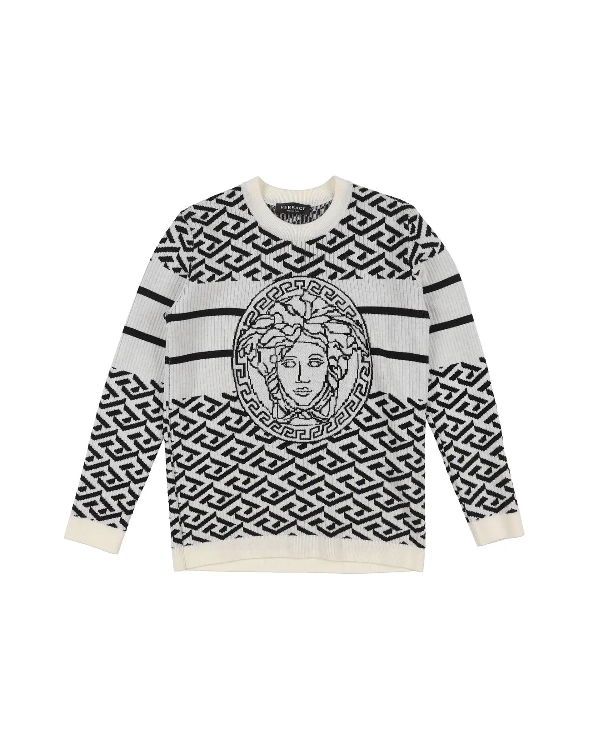 Детский свитер для мальчиков с принтом Versace Young, белый