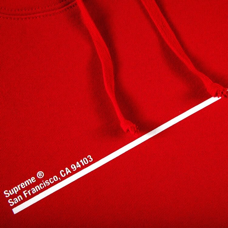 Толстовка Supreme Shop Hooded Sweatshirt - San Francisco 'Red', красный — фото 3