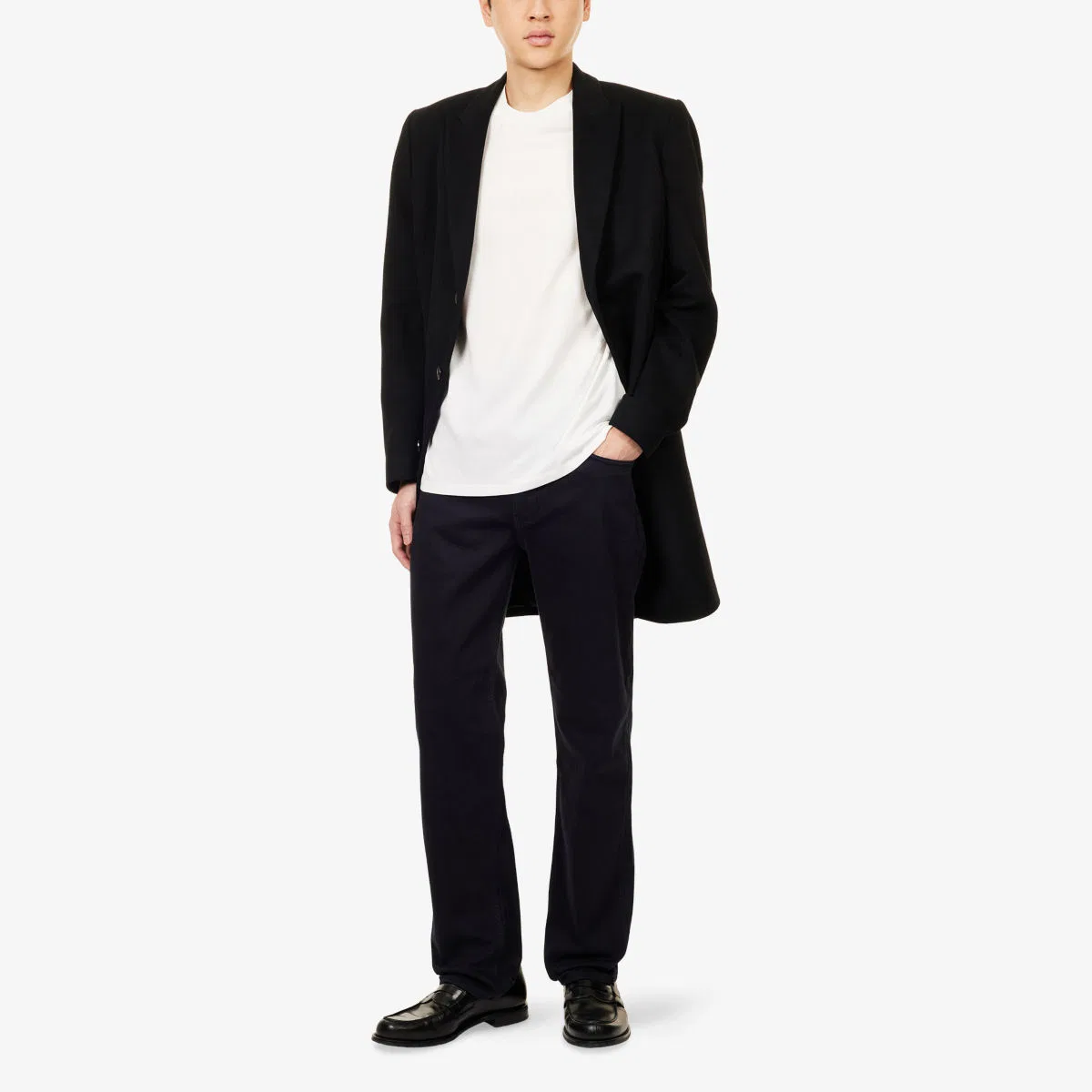 Джинсы прямого кроя из эластичного денима Emporio Armani — фото 2