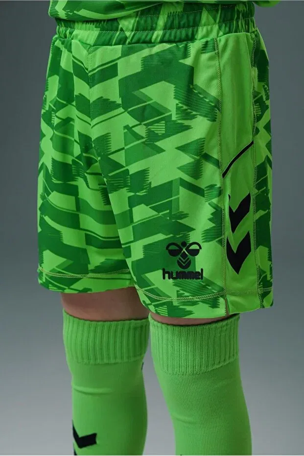 Детские шорты для девочек с принтом Hummel, Neon Green — фото 4