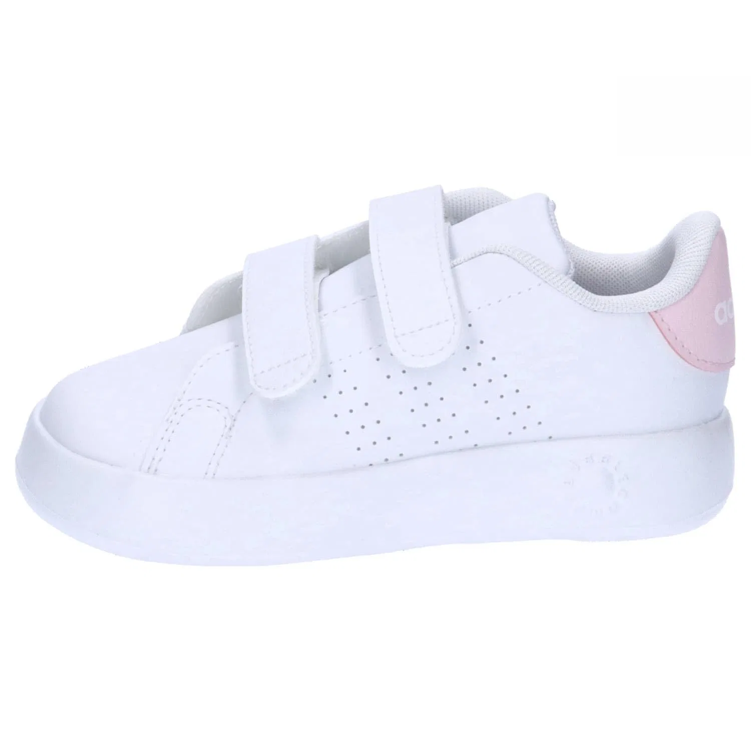 Детские кроссовки для мальчиков и девочек с липучкой Advantage Kids Adidas, Cloud White Cloud White Clear Pink — фото 2