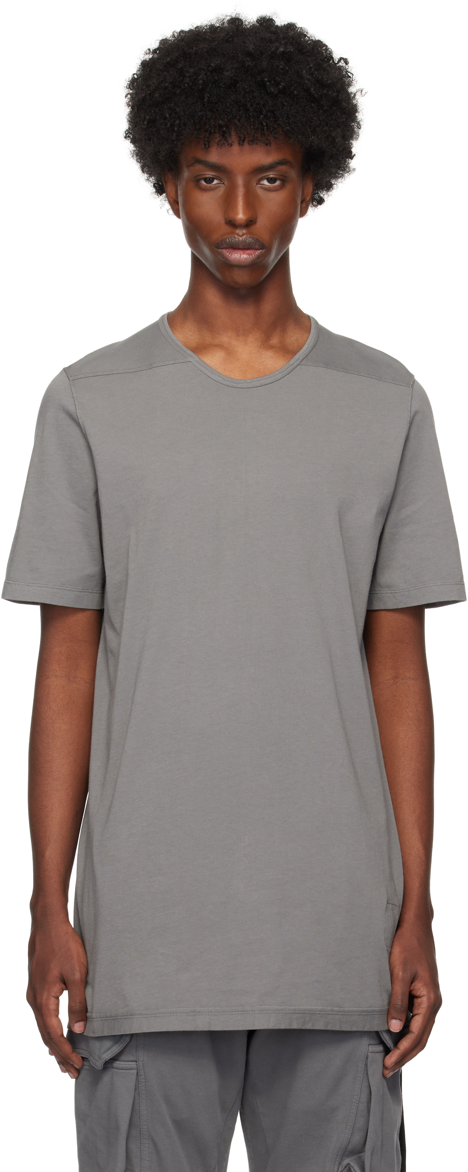 

Серая футболка Porterville Level Rick Owens DRKSHDW, Stone