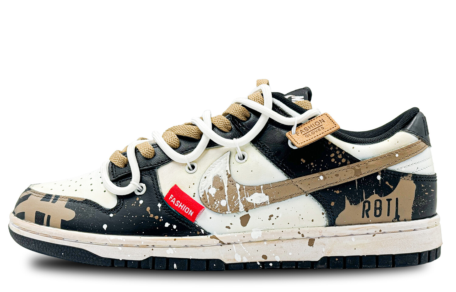 

Кроссовки Nike Dunk Skateboarding Shoes Men Low-top Black, коричневый