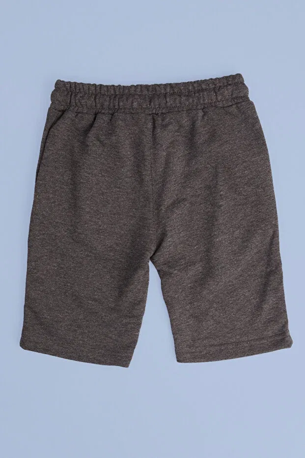 Детские шорты для мальчиков с завязками Belt-Tied pocket zippered boys' capri pants Fulla Moda, Anthracite — фото 2