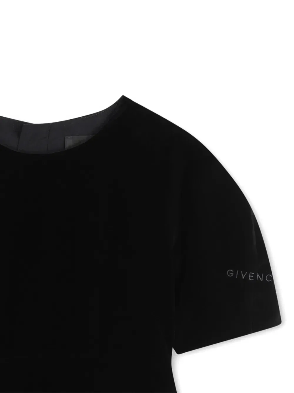 Платье с цветочной вышивкой Givenchy Kids, черный — фото 3