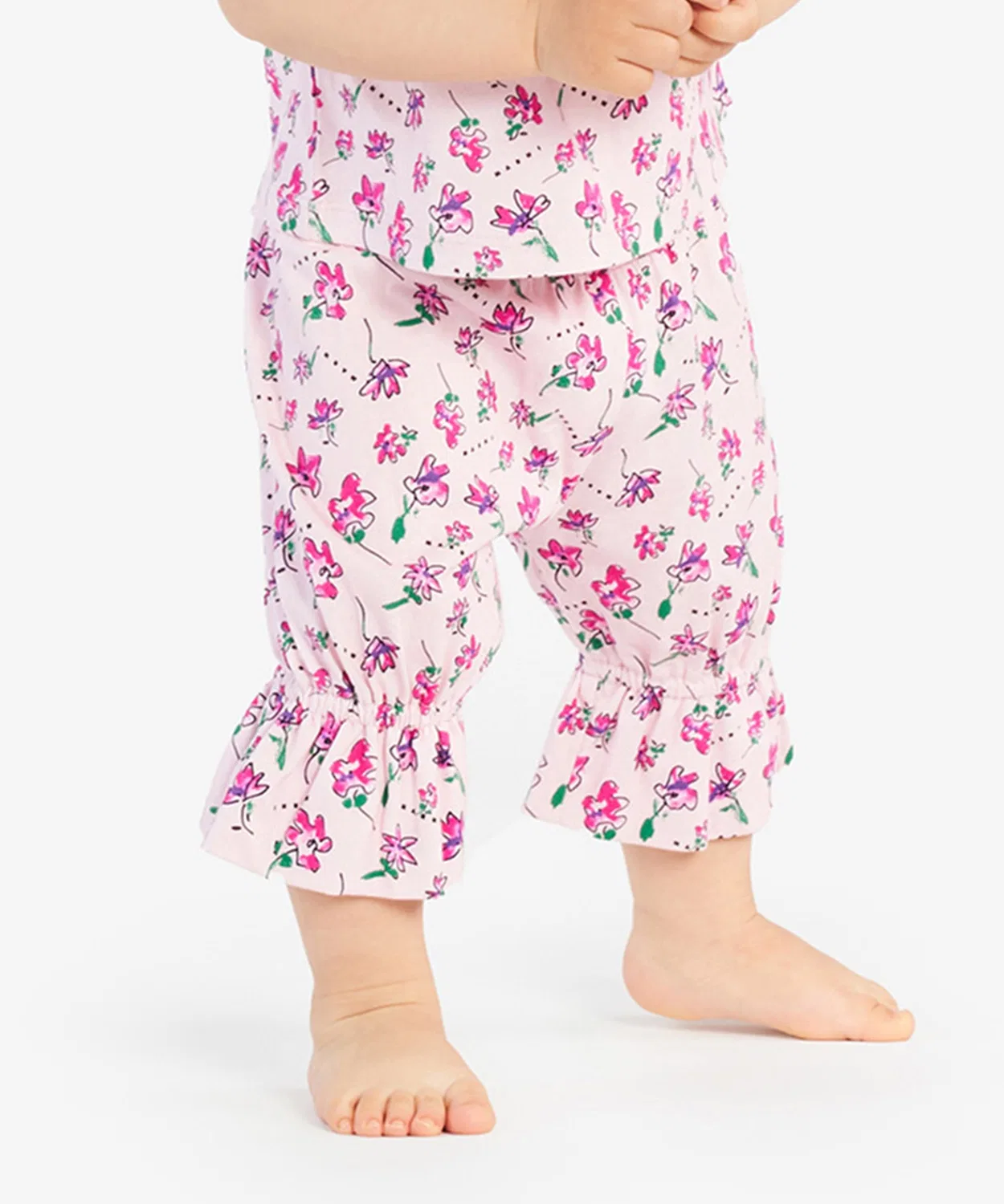 Детские брюки флористическим принтом MARNI, Light Pink