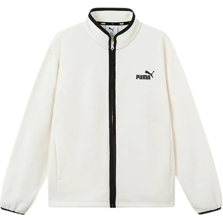 Футболка с воротником-стойкой, PUMA, Ivory White