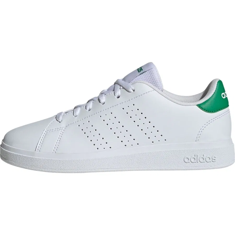 Кроссовки с перфорированными полосками Advantage Base 2.0 adidas, Бело-зеленый — фото 3
