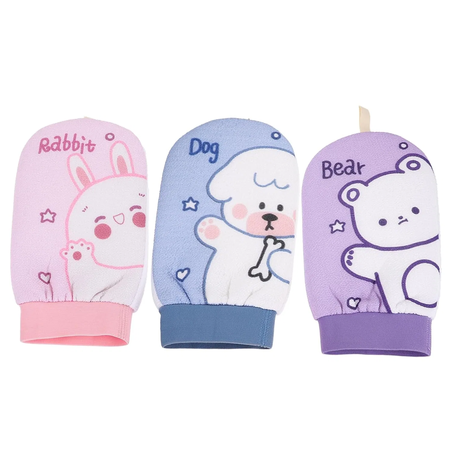 Magiclulu Магиклулу Перчатки для отшелушивания в ванне, 3 шт, 22,5x14 см