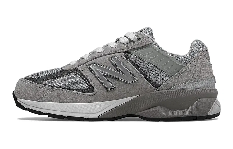 Детские кроссовки с длинным шнурком New Balance 990 V5, Grey Teenagers