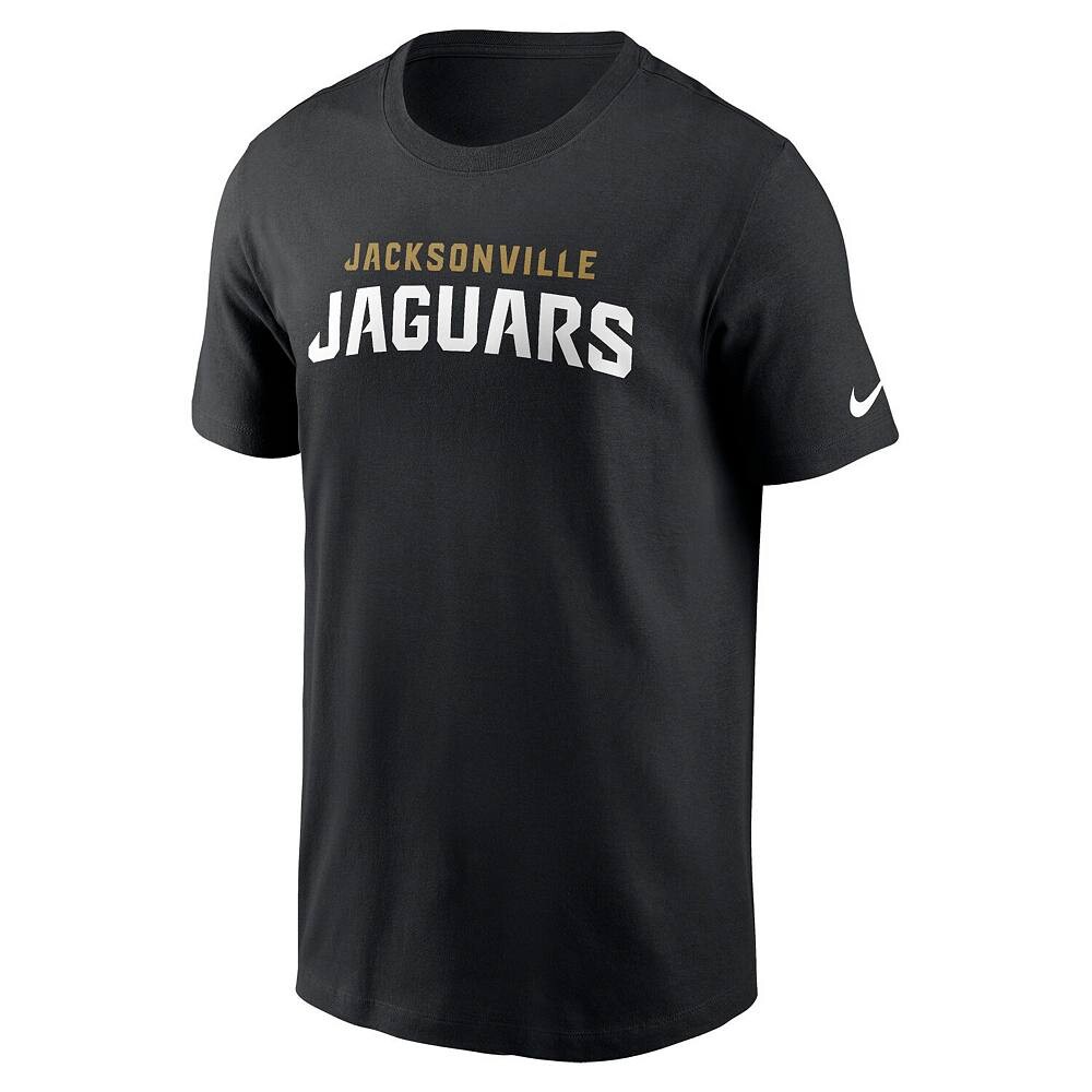Мужская черная футболка Nike Jacksonville Jaguars Primetime Wordmark Essential, цвет Jag Black — фото 3