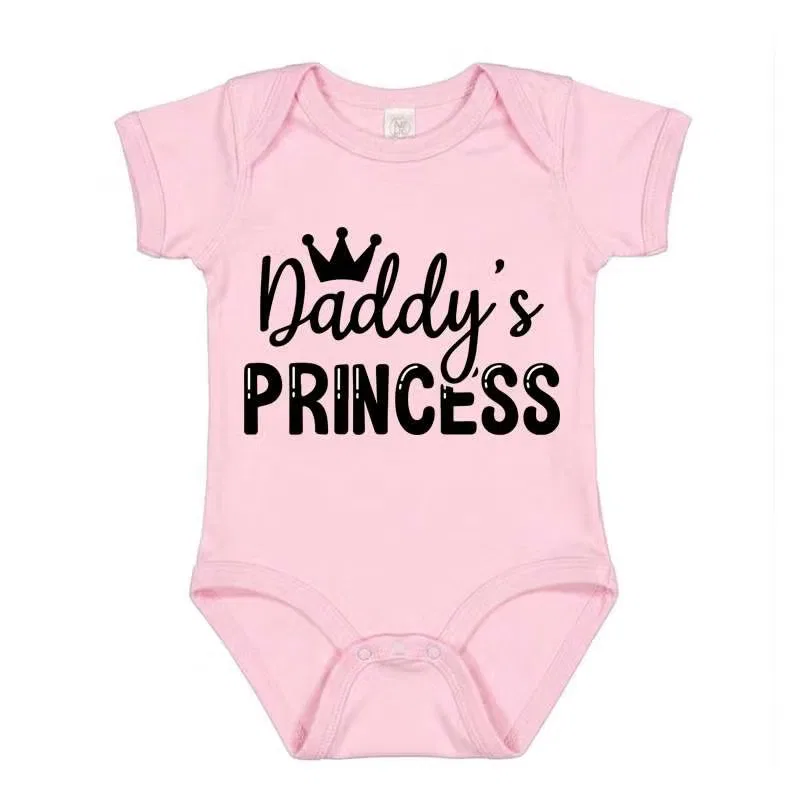Боди-комбинезон с принтом короны Daddy’s Princess Matching Family Outfits, розовый