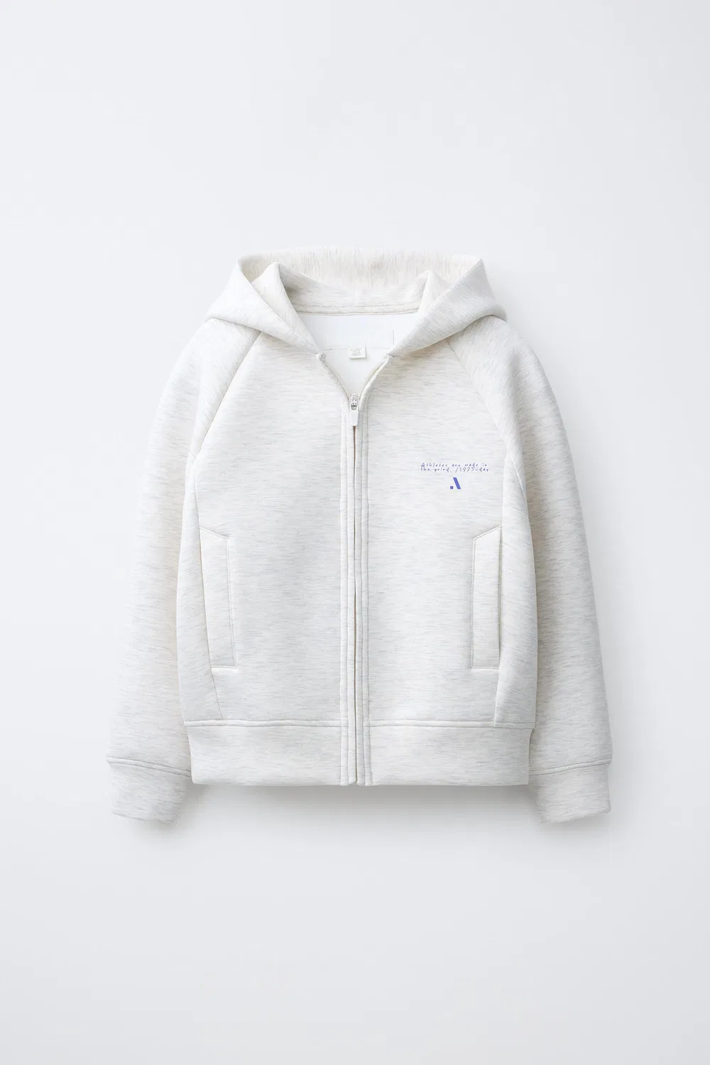 Спортивная неопреновая толстовка на молнии ZARA, Grey Marl