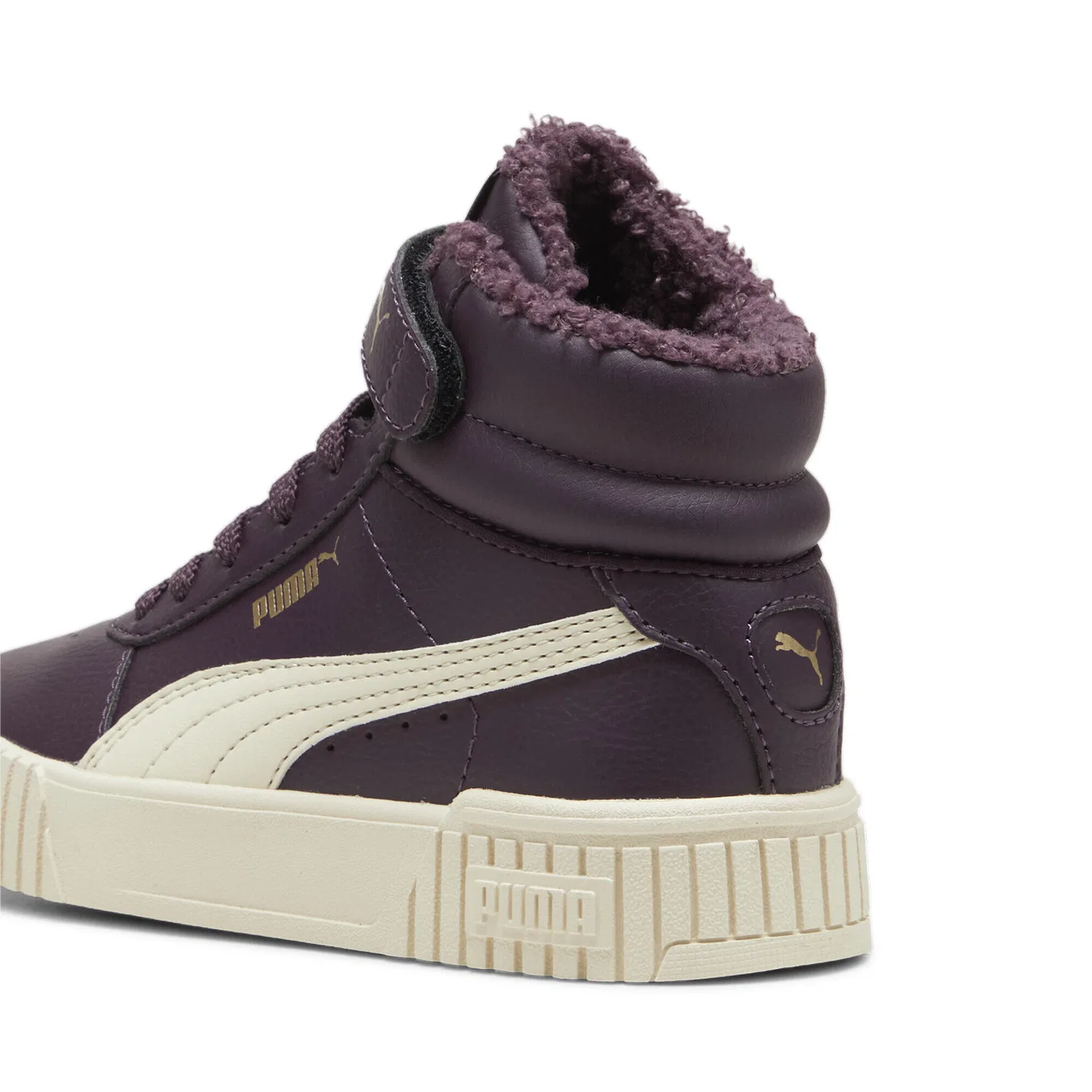 Детские зимние кроссовки с высоким берцем Carina 2.0 Mid Winter, Puma, Violett Weiss Gold — фото 2