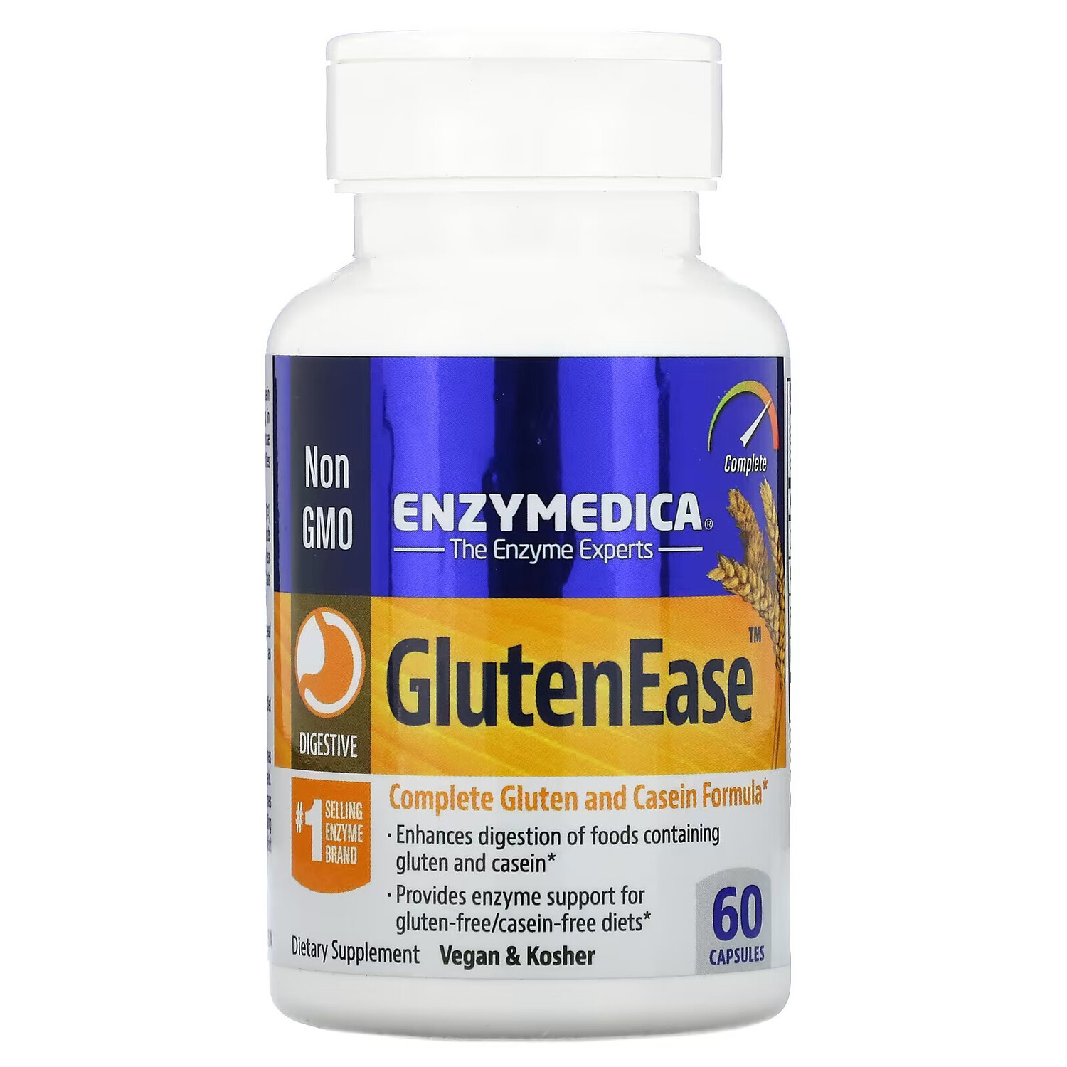 

Enzymedica, GlutenEase, 60 капсул