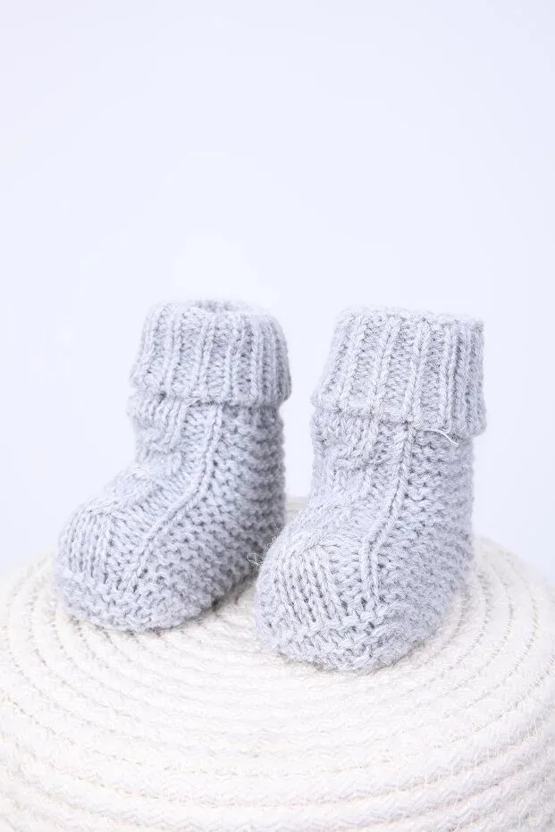 Детские пинетки трикотажные Babyhola, Grey