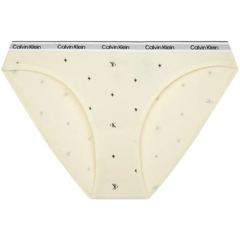 Женские трусы-бикини с логотипом Calvin Klein, комплект из 3, Light Beige Yellow