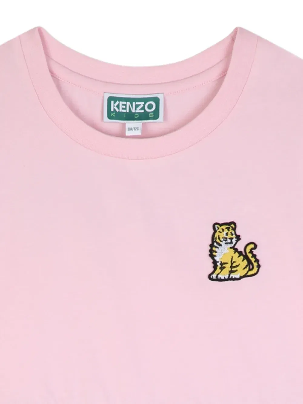 Платье со сборками и нашивкой Kenzo Kids, розовый — фото 3