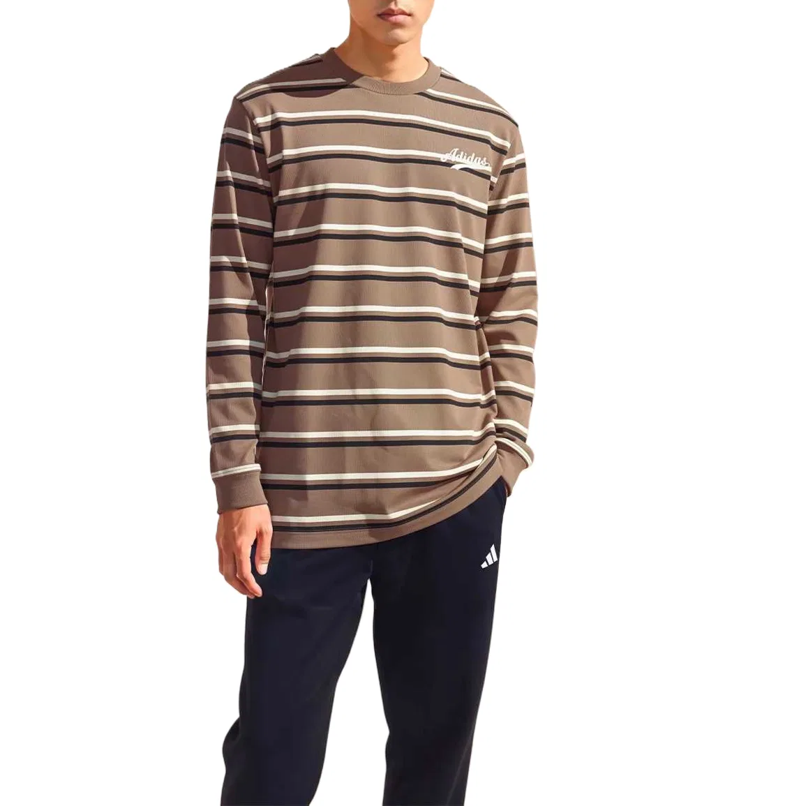 Футболка с принтом Stratum Dark Earthy Brown Adidas, Brown — фото 4