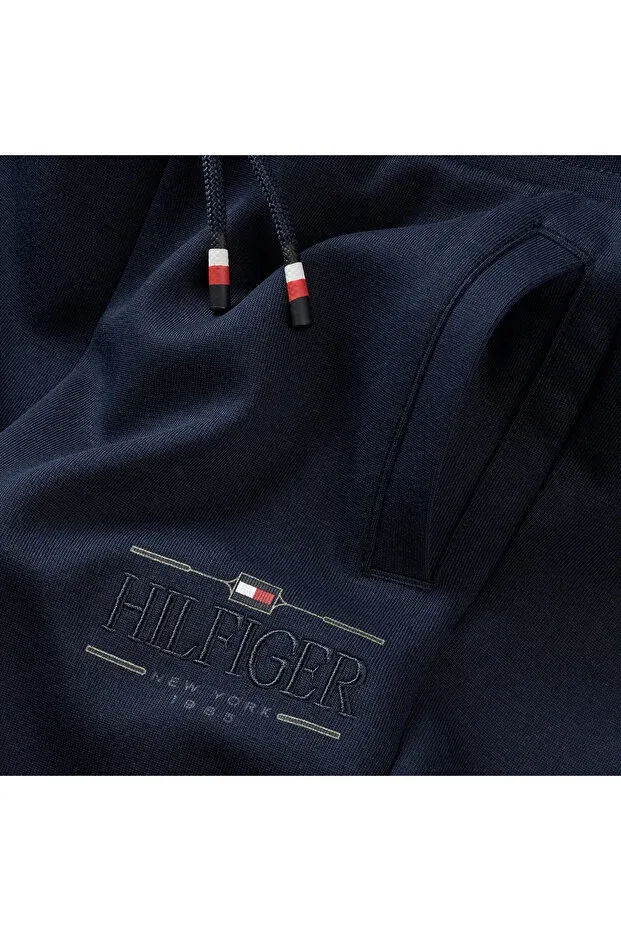 Детские спортивные штаны для девочек с принтом Tommy Hilfiger, Navy Blue — фото 4