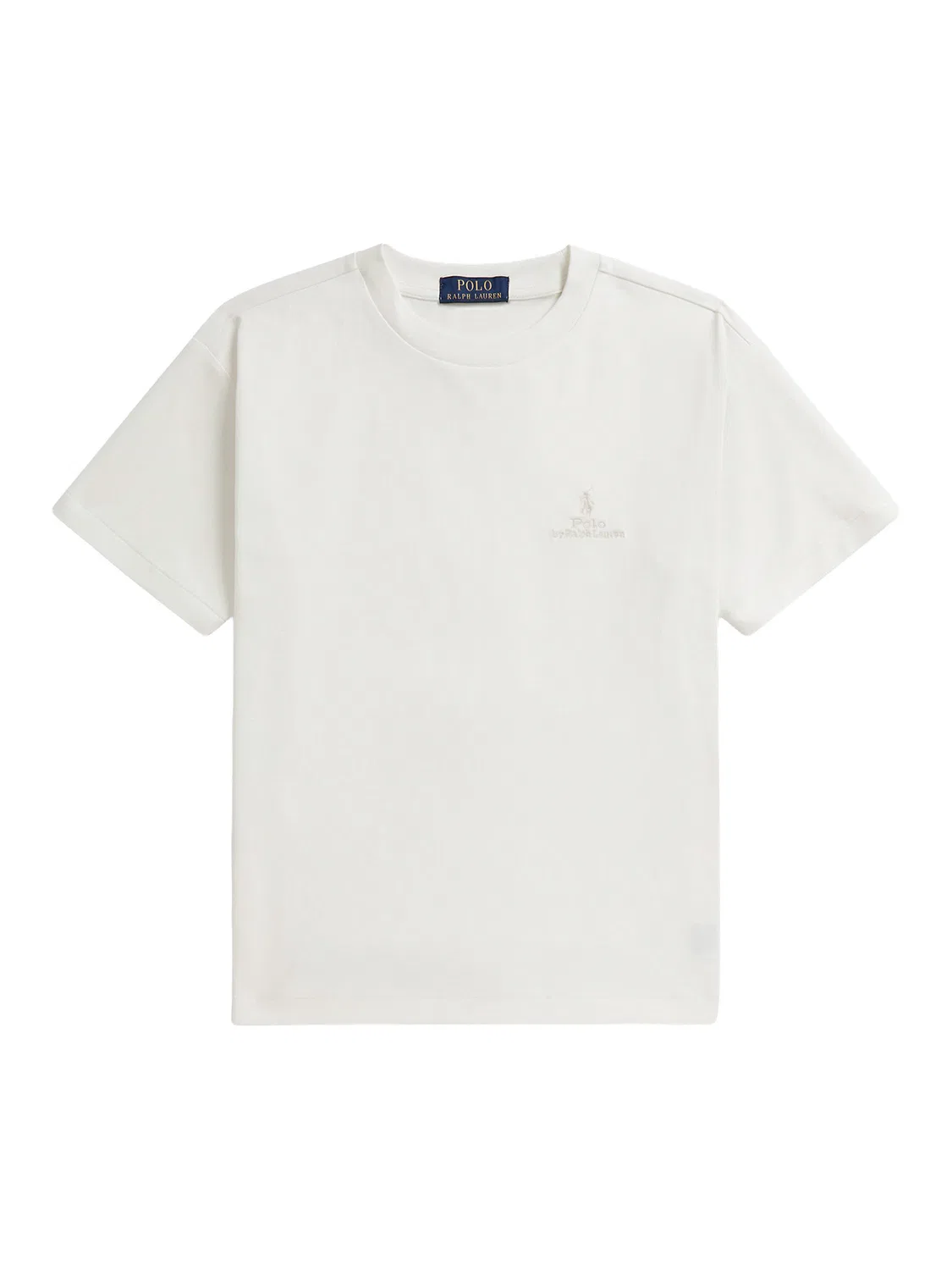 Футболка оверсайз цвета экрю для мальчика Polo Ralph Lauren, кремовый — фото 4