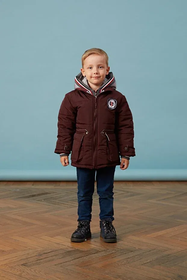 Детское пальто для девочек с капюшоном Men Anorak, Plum
