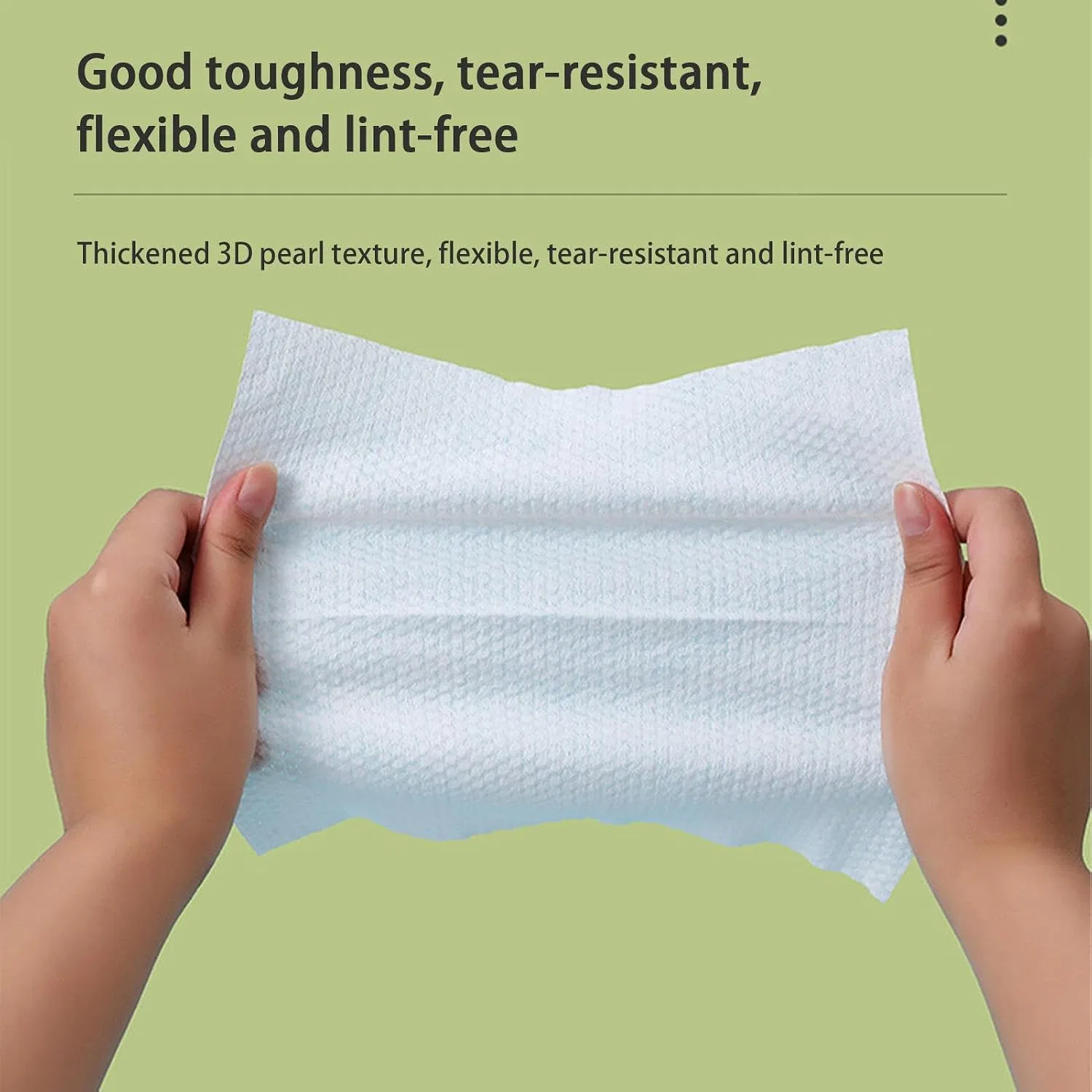 Салфетки для лица сухие хлопковые 15x20 см, 30 шт Generisch — фото 2