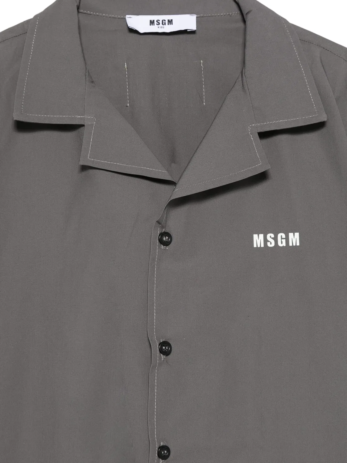 Рубашка с коротким рукавом с логотипом MSGM, серый — фото 2