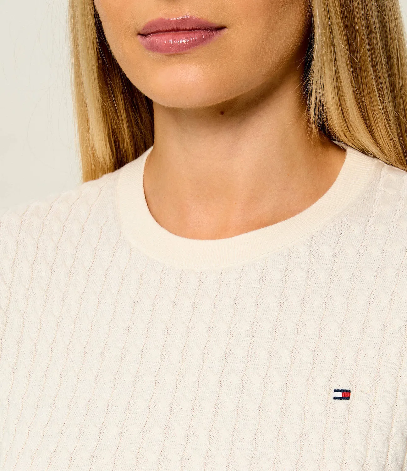 Свитер с круглым вырезом Tommy Hilfiger, ecru — фото 4