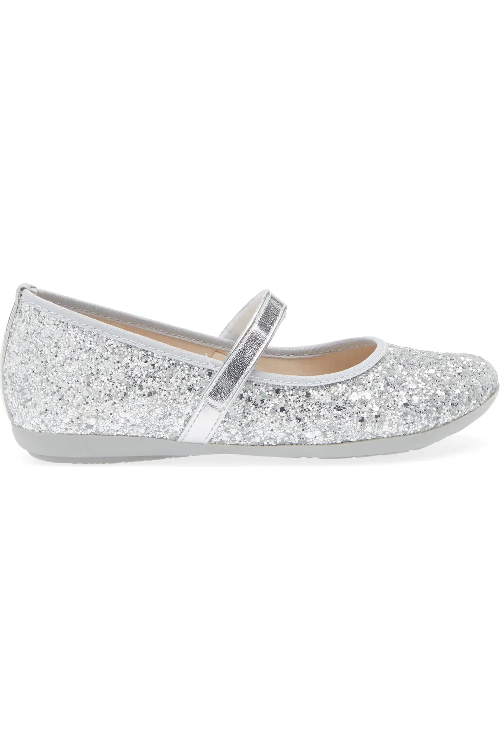 Детские туфли мэри-джейн с блестками Estrella CHILDRENCHIC, Silver Sparkle — фото 3