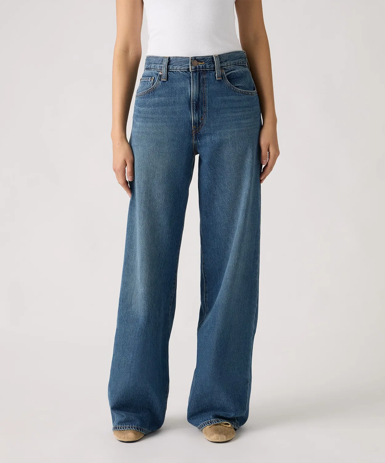 Женские джинсы широкого кроя с утяжкой Levi's CINCH WIDE LEG, Blue