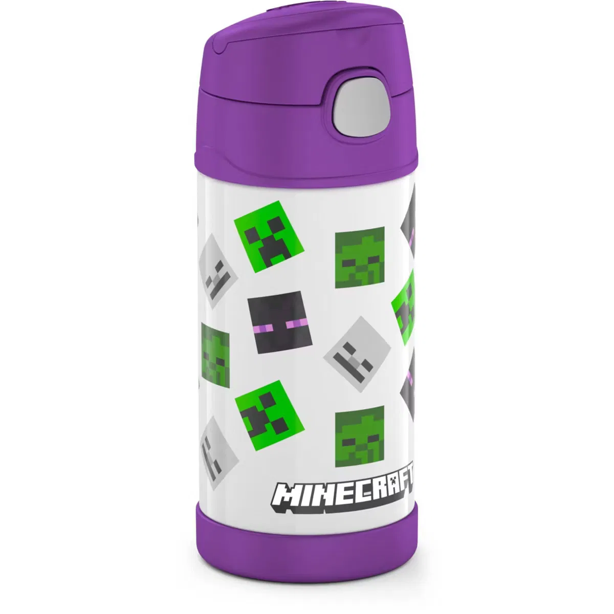 Детская бутылка для воды 350 мл с трубочкой и ручкой Minecraft Girl Thermos, Minecraft Girl — фото 3