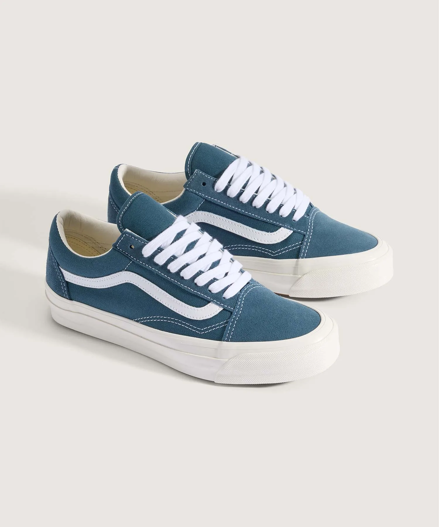 Унисекс кеды из канваса VANS PREMIUM Old Skool серо-голубые — фото 2
