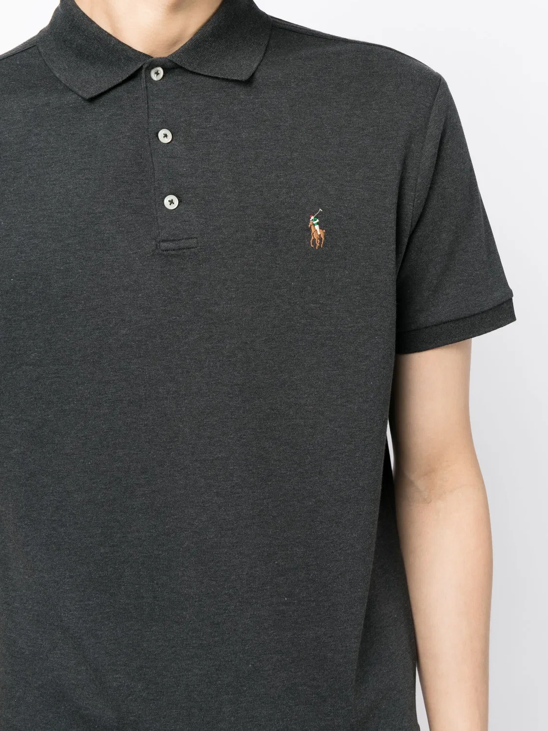 Polo Ralph Lauren Рубашка-поло серого цвета — фото 2