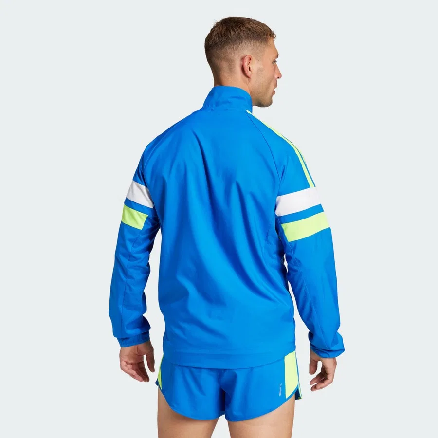 Куртка беговая Adizero Retro Performance JD7318 adidas, Синий — фото 2