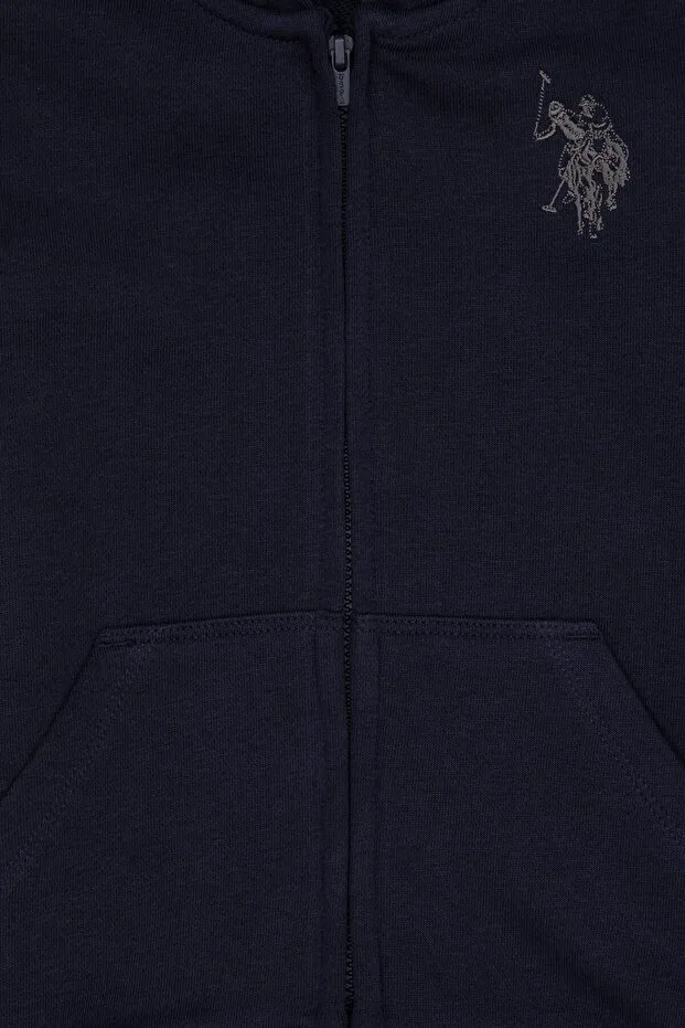 Детское худи для мальчиков с капюшоном U.S. Polo Assn., Light Navy Blue — фото 3